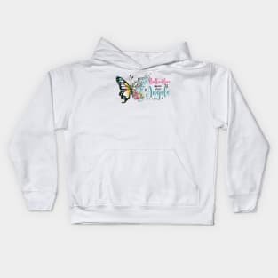 Butterflies appear when Angels are near Kids Hoodie